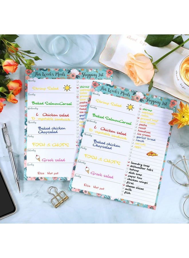 Coboll Weekly Meal Planner - Grocery List Magnetic Notepads 7" x 9" Meal Planning Pad with Tear Off Shopping List for Convenient Shopping - Notepad with Magnet for Refrigerator or Desk - Image 2