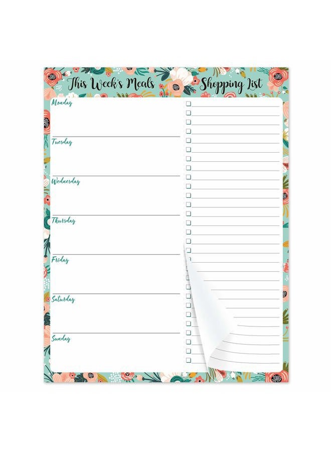 Coboll Weekly Meal Planner - Grocery List Magnetic Notepads 7" x 9" Meal Planning Pad with Tear Off Shopping List for Convenient Shopping - Notepad with Magnet for Refrigerator or Desk - Image 1