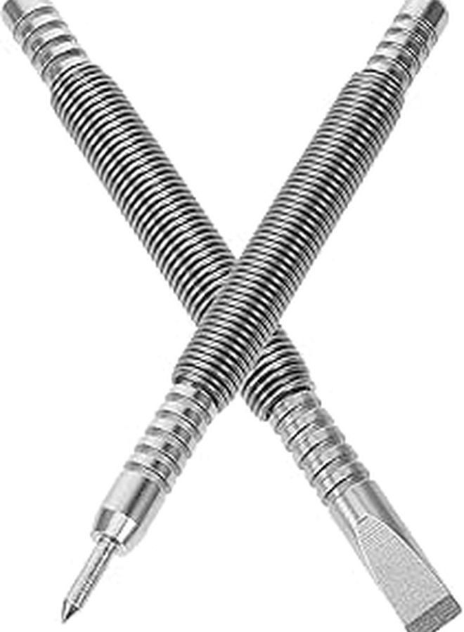 Spring Loaded Nail Punch Set Hammerless Design for Wood Metal Glass DIY - Image 1