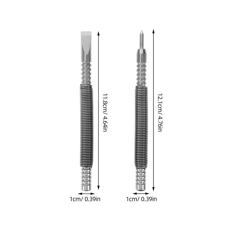 Spring Loaded Nail Punch Set Hammerless Design for Wood Metal Glass DIY - Image 3