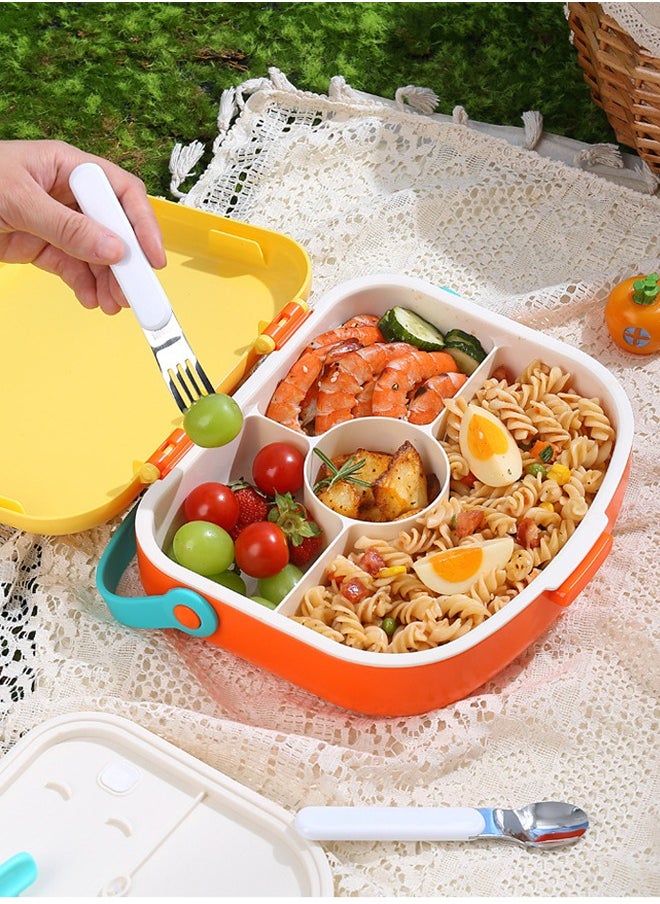 Super ZYouth - Kids Bento Lunch Box, Lunch Containers for School with 4 Compartments, Utensils, Sauce Container and Handle, 1300ml - Image 1