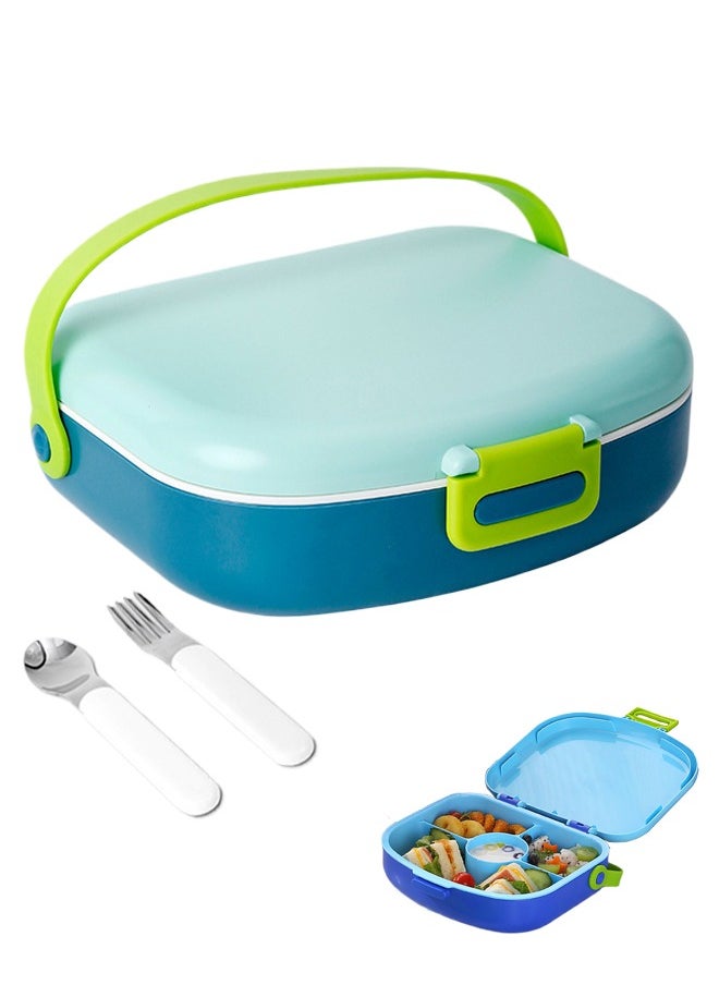 Super ZYouth - Kids Bento Lunch Box, Lunch Containers for School with 4 Compartments, Utensils, Sauce Container and Handle, 1300ml - Image 1