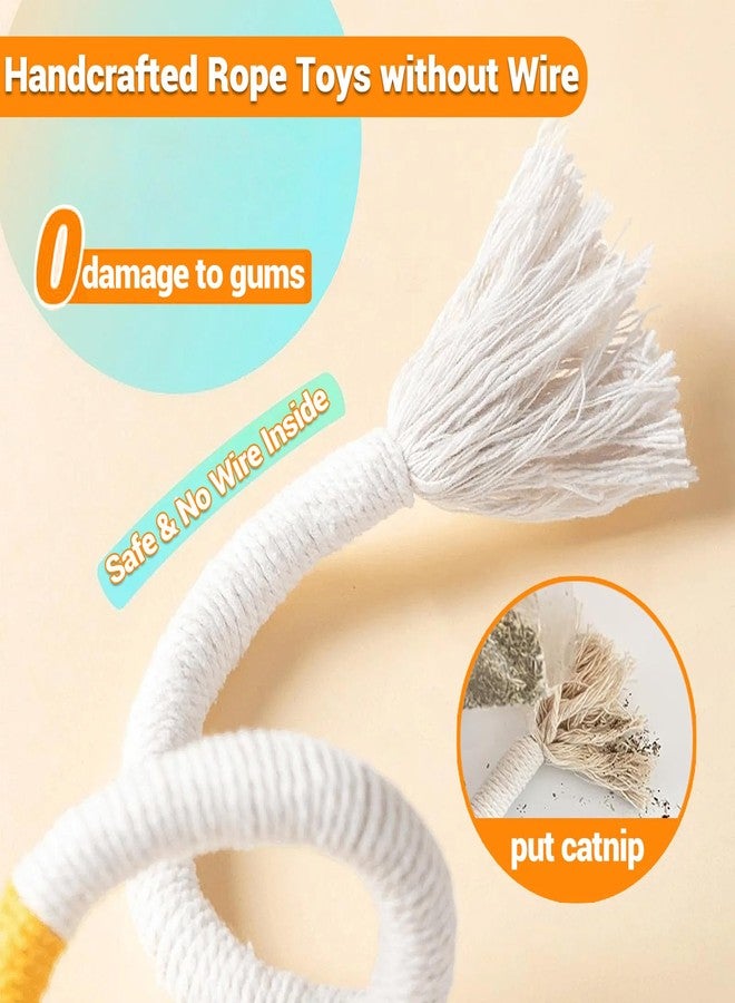 Kingtree Cat Rope Toys, 2 Pack Cat Toy Chew Ropes Without Wire, Bite Resistant Catnip Rope Toys for Indoor Cats Teeth Cleaning and Interactive Play - Image 3