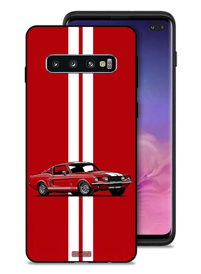 Tolwak Samsung Galaxy S10 Plus Protective Case Cover Vintage Car Abstract Art - Image 1
