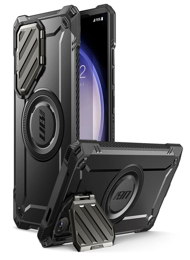 SUPCASE for Samsung Galaxy S24 Ultra Case with Stand [Built-in Camera Cover Kickstand] [S Pen Friendly] [Compatible with MagSafe] Heavy Duty Rugged Magnetic Phone Case for Galaxy S24 Ultra, Black - Image 1
