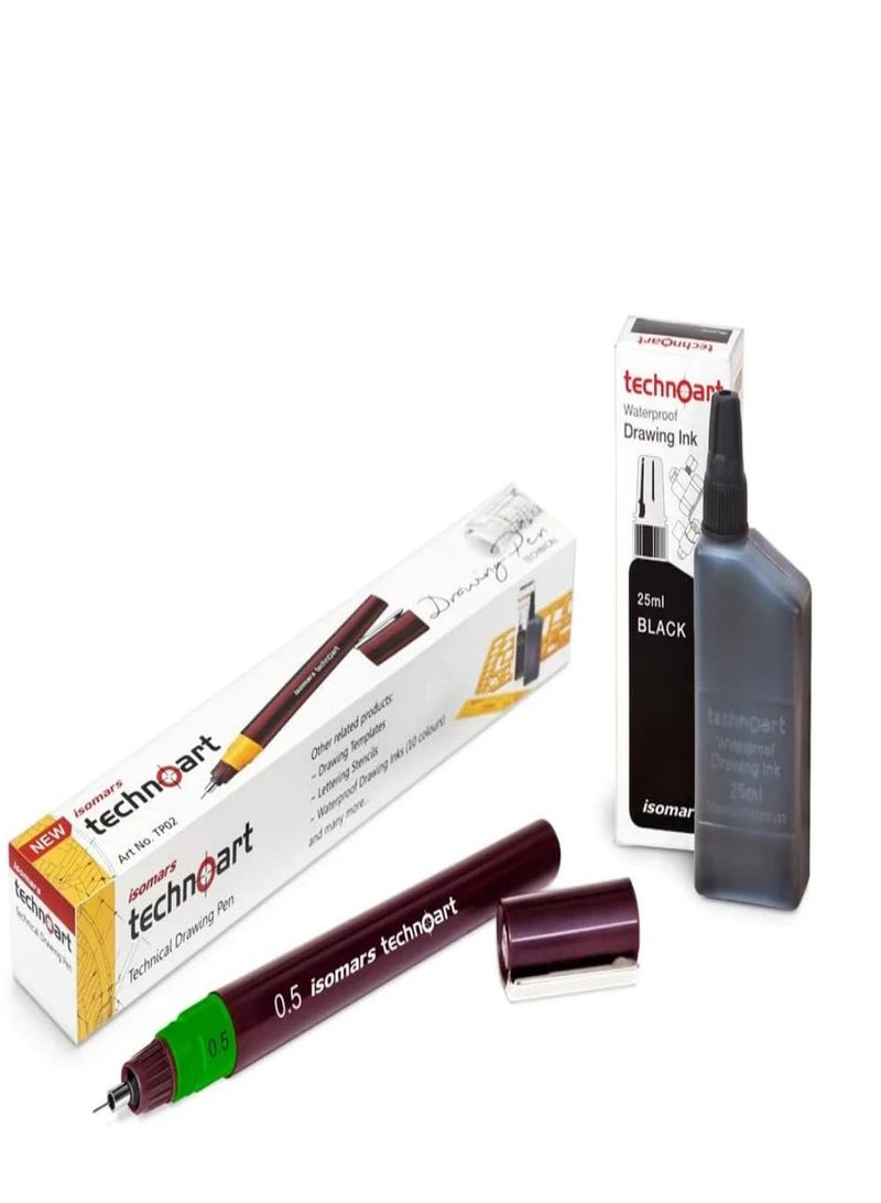 Isomars Technoart Technical Drawing Pen 0.5mm