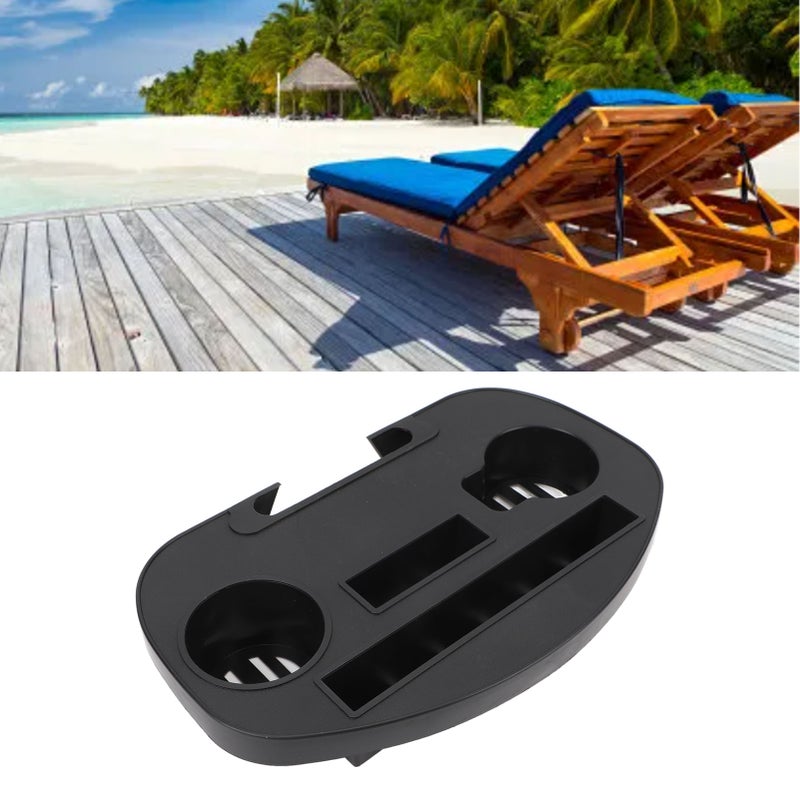 Lounge Chair Cup Holder ABS Multifunctional Gravity Chair Water Cup Holder Tray for Yard - Image 1