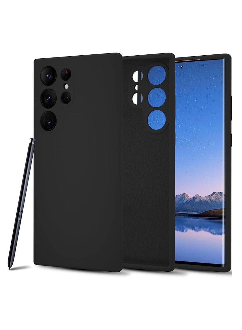 Slim Fit Case for Samsung Galaxy S23 Ultra 5G 6.8-Inch, Soft TPU Thin Protective Phone Cover with Matte Finish, Shockproof (Black) - Image 3