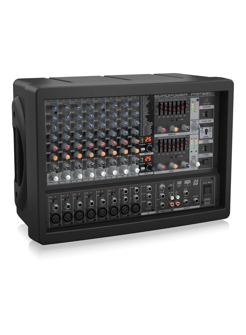 Behringer Mixer Powered 10 CH (6 Mono & 2 Stereo) 2x800W w/ Dual FX and Dual Equalizer PMP1680S - Image 3