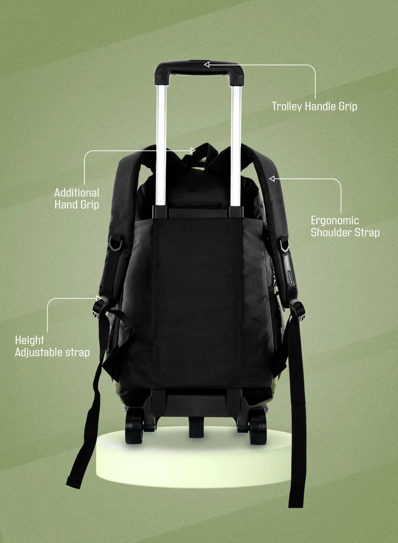 PARAJOHN Green 2 Wheel Trolley backpack 18 inches Green  | Best Price UAE