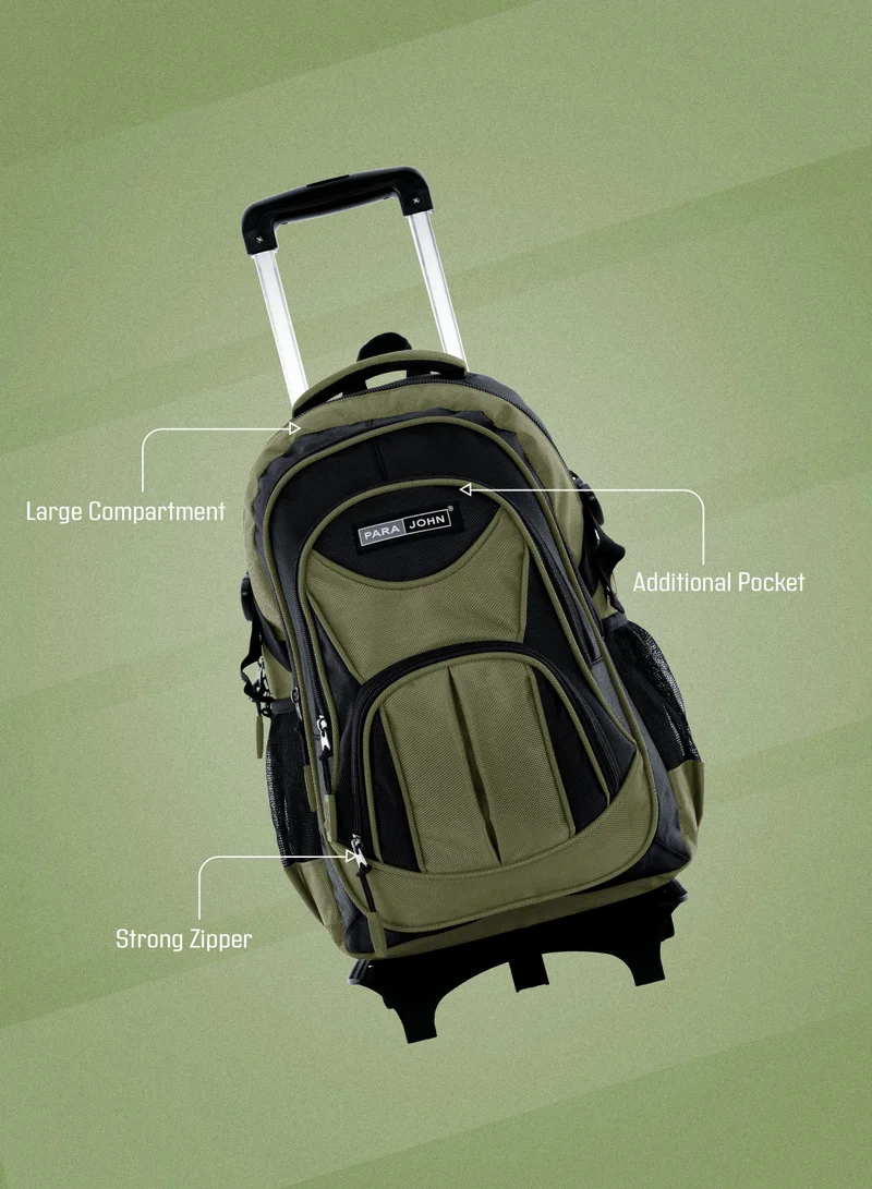 بارا جون 2 Wheel Trolley backpack 18 inches Green