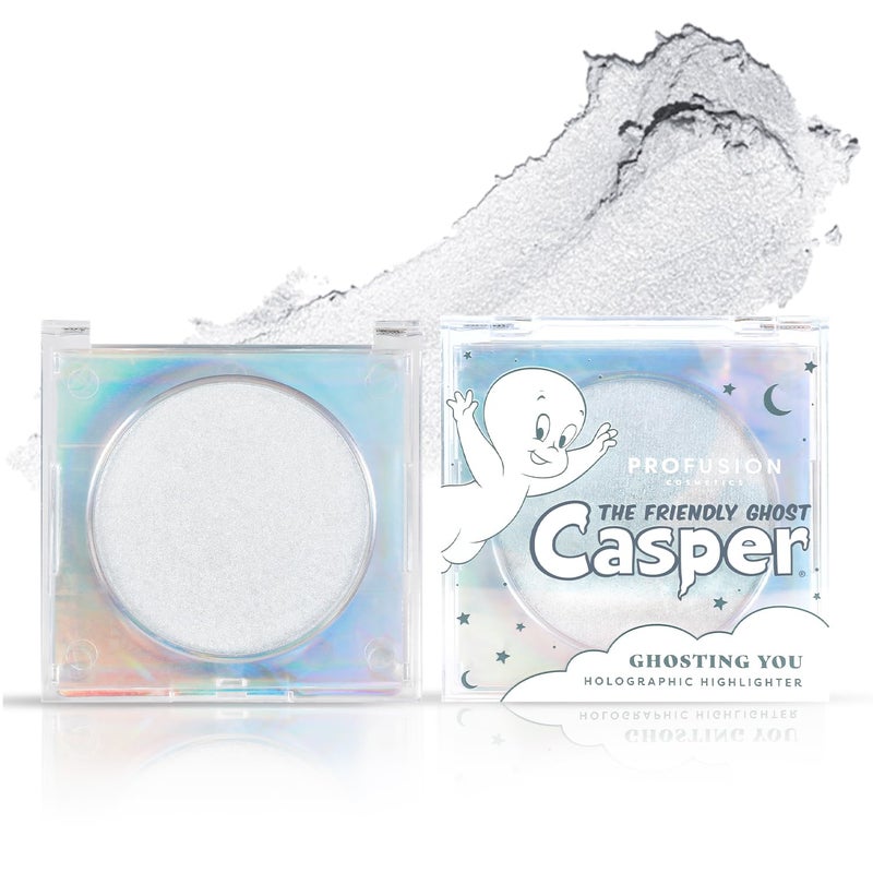 Profusion Cosmetics Casper The Friendly Ghost Holographic Highlighter, Essential for Long-Wearing and Supernatural Glow, Effortlessly Blends to Perfection and Resulting in a Dreamy Skin Finish - Image 1