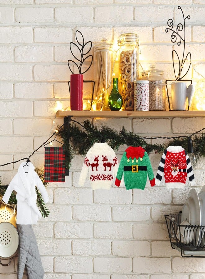 Zomiboo 5 Pcs Christmas Doll Accessories Set, Santa Knitted, Fresh Style - Image 5