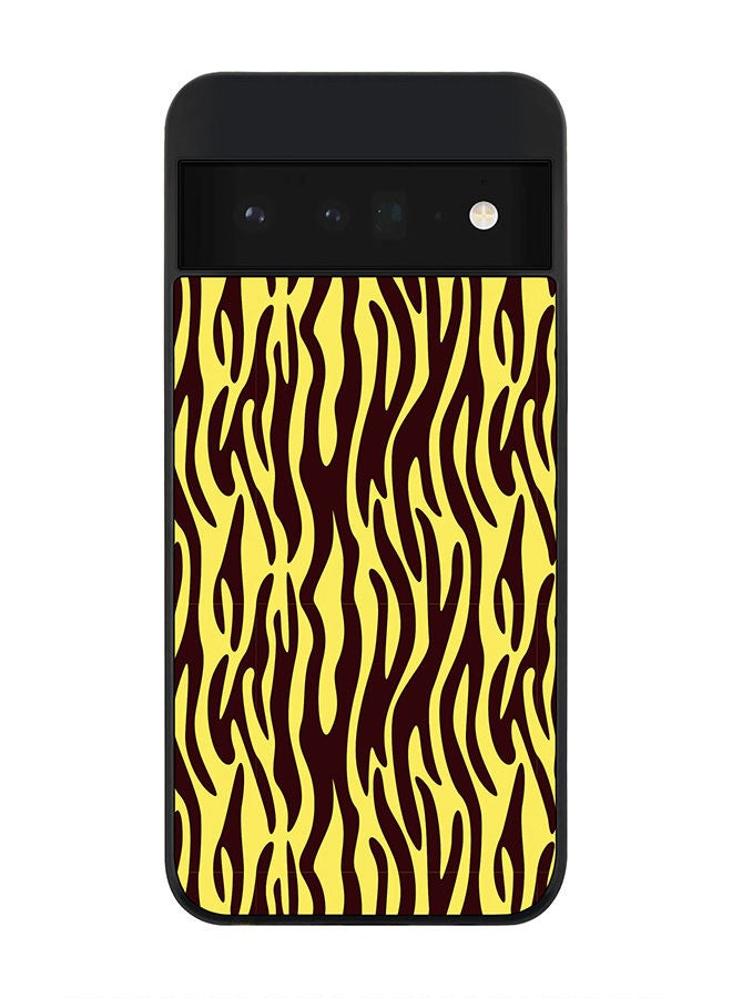 Stylizedd Rugged Black edge case for Google Pixel 6 Pro 5G Slim fit Soft Case Flexible Rubber Edges Anti Drop TPU Gel Thin Cover - Jungle Stripes - Image 1