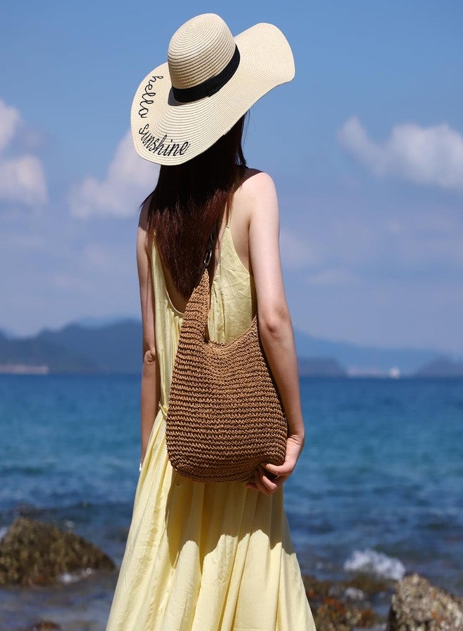 KUANG! Women's Straw Hobo Bag Large Handwoven Rattan Shoulder Bag Woven Straw Purse Summer Beach Tote Bag for Vacation - Image 2