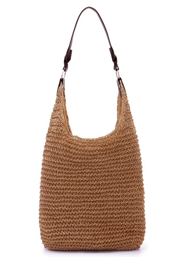 KUANG! Women's Straw Hobo Bag Large Handwoven Rattan Shoulder Bag Woven Straw Purse Summer Beach Tote Bag for Vacation - Image 1