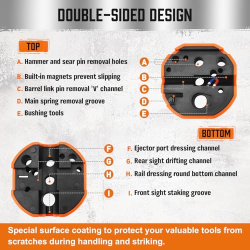 HORUSDY 23-Piece Punch Set Roll Pin Punch Set and Hammer with Bench Block, Punch Tool Ideal for Maintenance - Image 5