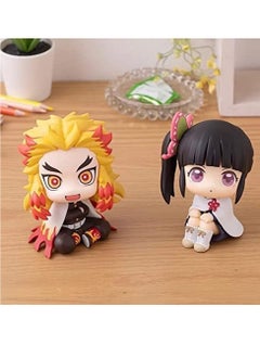 General 6Pcs Demon Slayer Figure Tanjiro Nezuko Figure Stuff Toys, PVC 3.7in Model Toys Doll Game Figure Anime Fan Collection  - Image 2