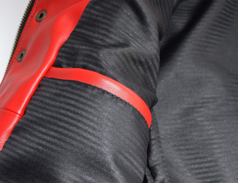 DIZLLER Party&Dance wear - D1 - Red & Black leather Jacket - FAUX Leather - S - Image 2