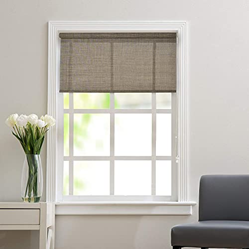Deco Window 95% Blackout Roller Blinds for Windows (47 Inches W X 84 Inches H, Beige) Sun UV Protection Roll-Up Shades Room Darkening for Home & Office - Image 1