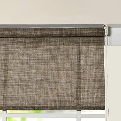 Deco Window 95% Blackout Roller Blinds for Windows (47 Inches W X 84 Inches H, Beige) Sun UV Protection Roll-Up Shades Room Darkening for Home & Office - Image 5