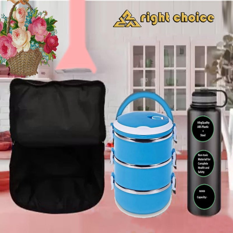 Right Choice RIGHT CHOICE Combo Offer Lunch Bags Branded Carry on Tote for School Office. (Parrot + red + Black + Grey)  - Image 5