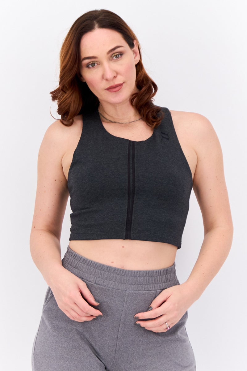 PUMA Women Sportswear Fit Sleeveless  Training Tank Top, Grey - Image 1