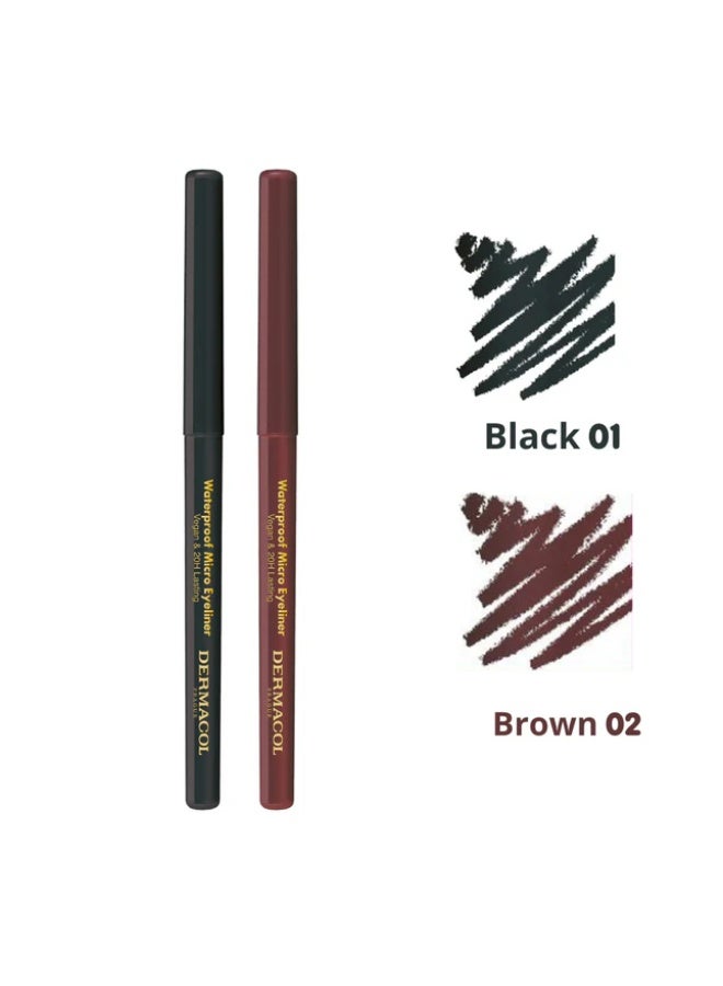 Dermacol Waterproof Micro Eyeliner Brown 02 8g - Image 4