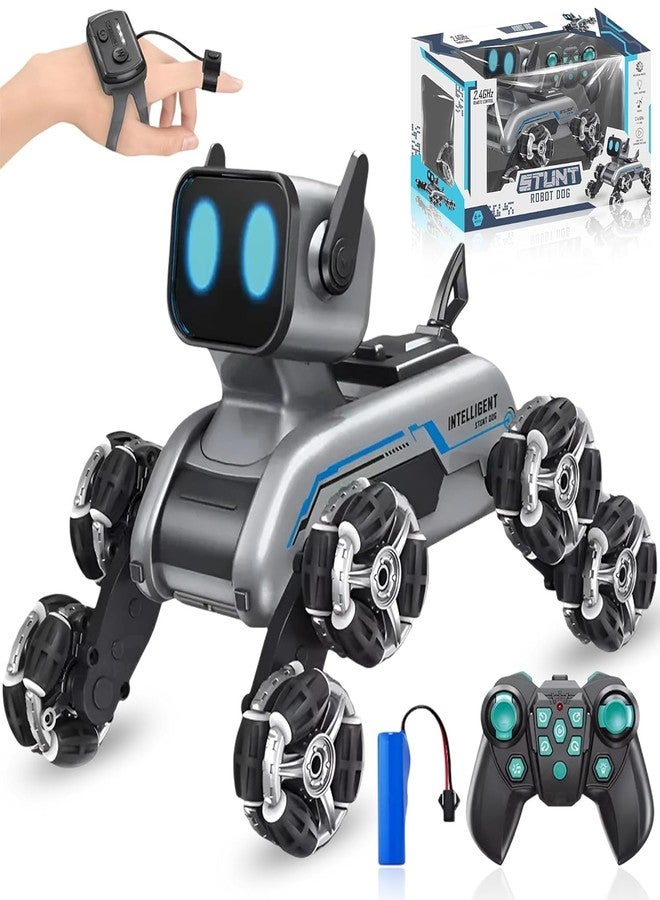 GORMERY Robot Dog 8-Wheel RC Stunt Car | Gesture Control Intelligent Deformation Car | Hand Induction Remote Control Mechanical Dog Toy for Kids | 360° Stunts & Eight-Wheel Drive, Multi - Image 1