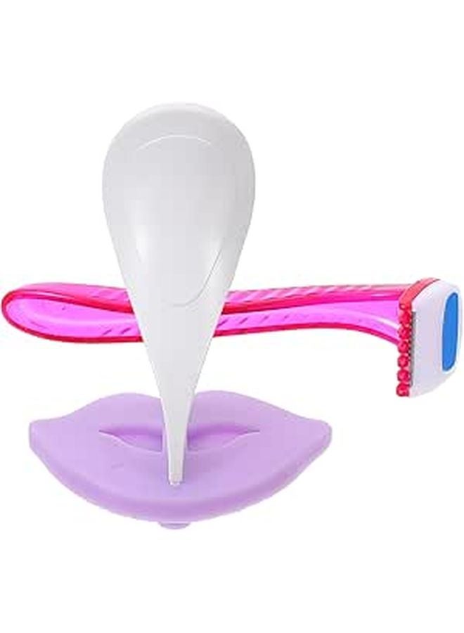 Women Bikini Trimmer Set With Stencils Red Handle Sensitive Area Hair Removal - Image 1