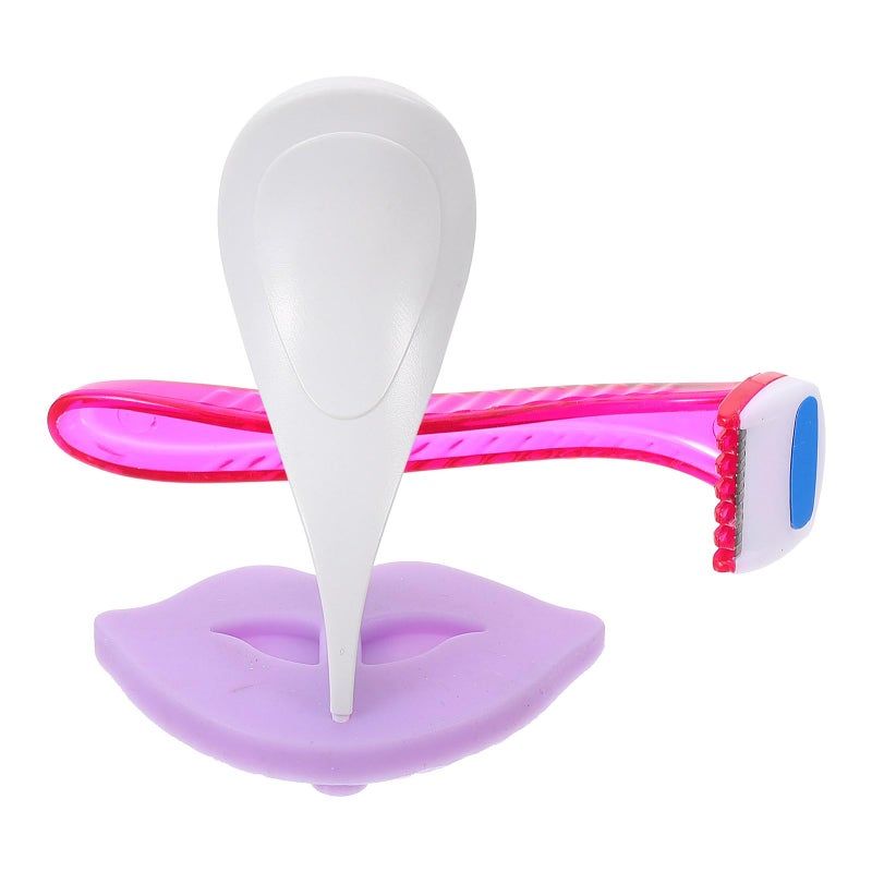 Women Bikini Trimmer Set With Stencils Red Handle Sensitive Area Hair Removal - Image 2