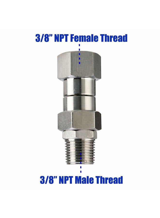 M MINGLE Pressure Washer Swivel, 3/8 Inch NPT Male Thread Fitting, Stainless Steel, 4500 PSI - Image 3