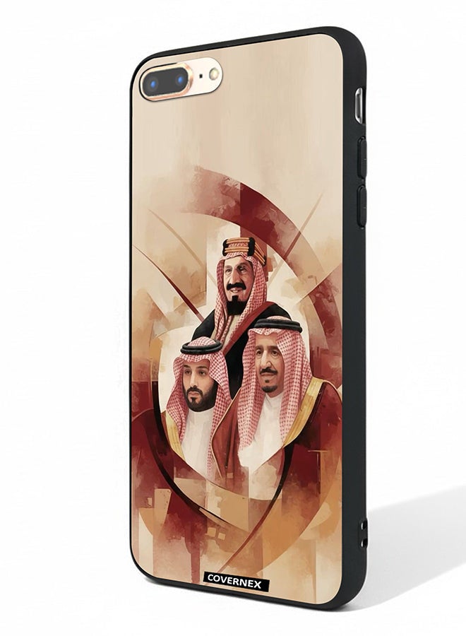 Covernex Apple iPhone 8 Plus Protective Case Cover Printed Featuring Unity Saudi Royal Leadrs Portrait - Image 1
