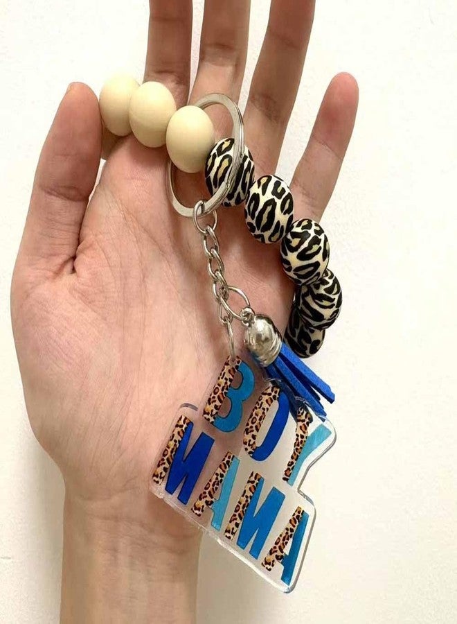 Lemua Boy Mom Keychain Wristlet Boy Mom Gifts for Women Mama Birthday New Mama Gifts - Image 2