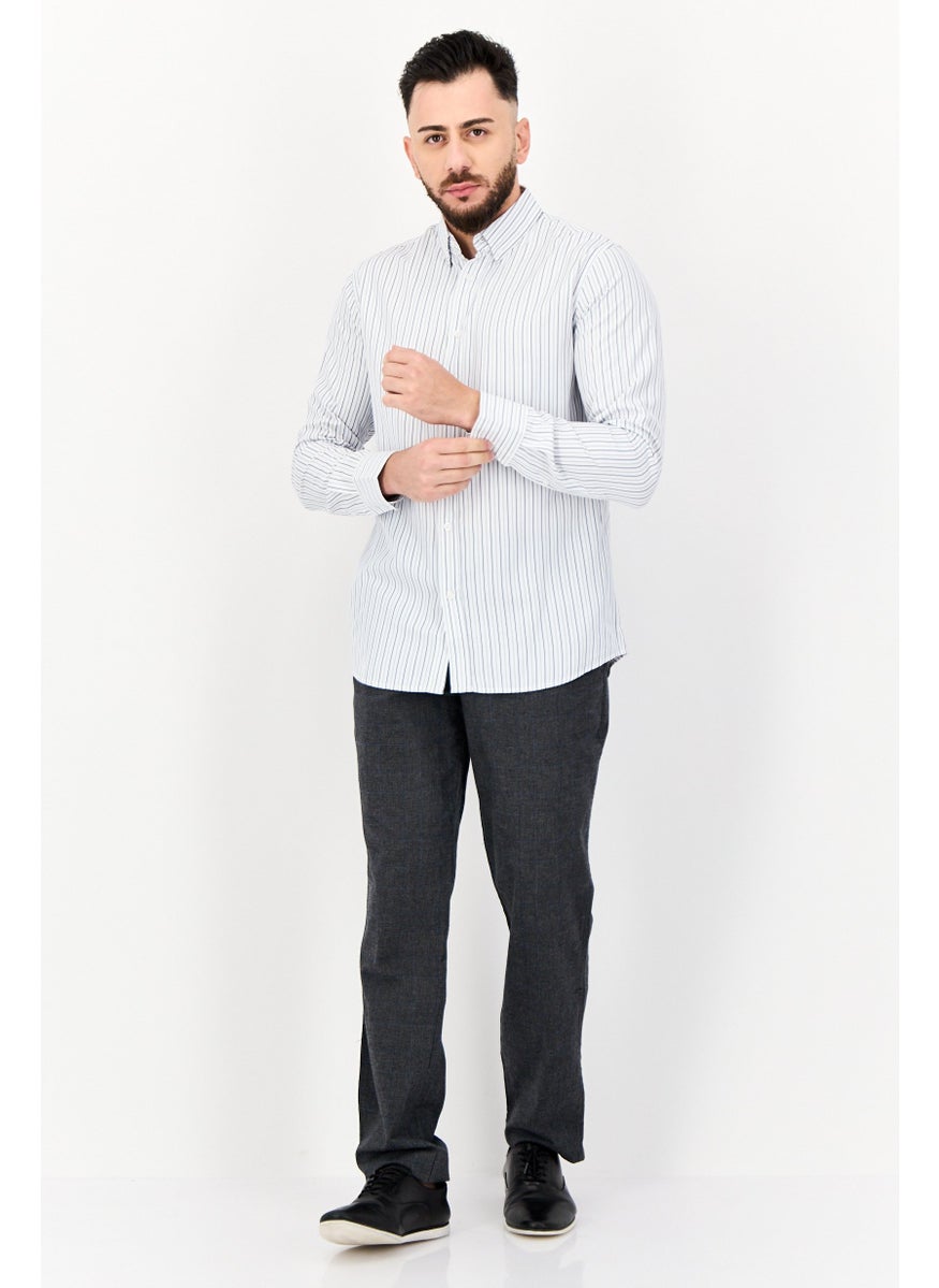 English Laundry Men Regular Fit Stripe Long Sleeves Casual Shirt, Multicolor  - Image 4