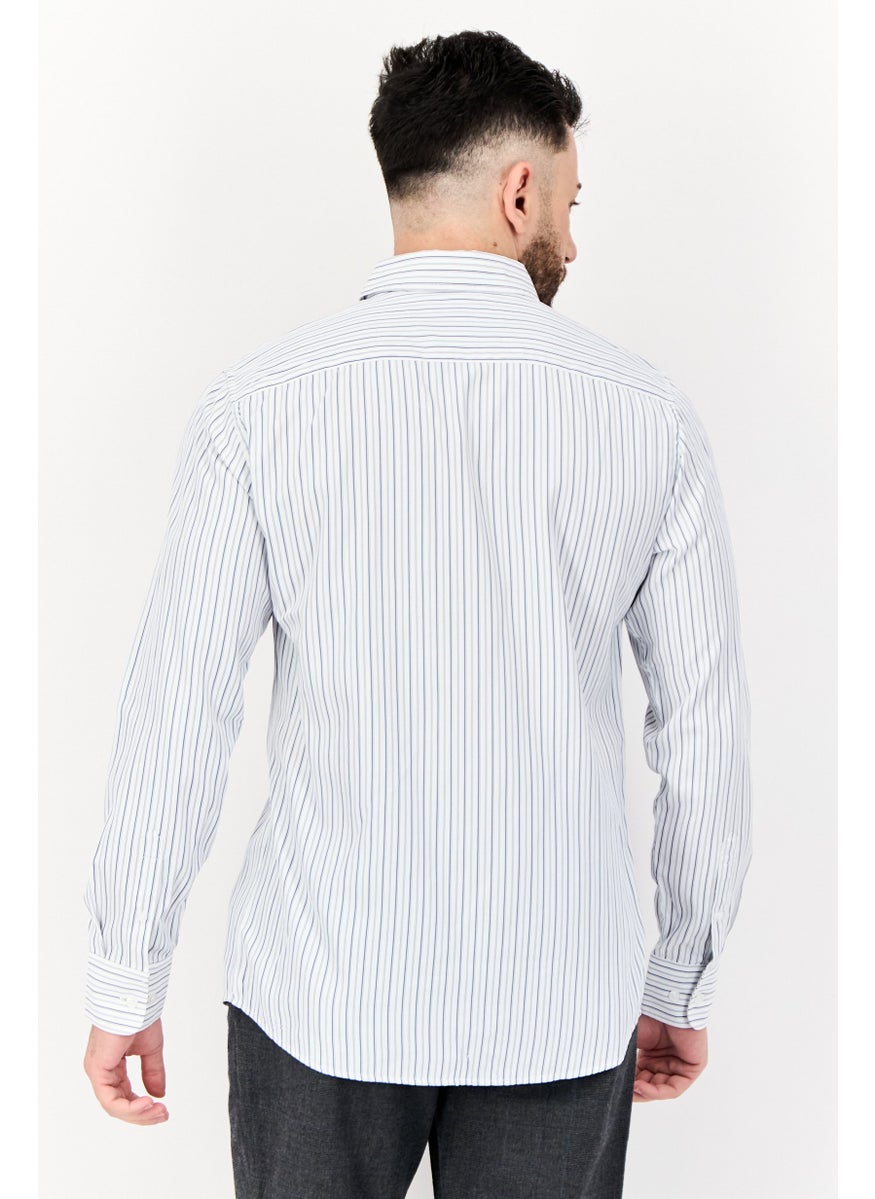 English Laundry Men Regular Fit Stripe Long Sleeves Casual Shirt, Multicolor  - Image 3