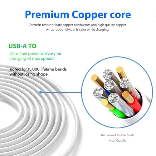 CYQAPC 10ft Long Micro USB Cable Android Charger for PS4 Controller XBXO ONE Charging Cable Power Cord for Wyze Cam v4/v3/OG/v3 Pro/Pan,YI Cam,SimpliSafe,Blink Mini, Ring Indoor Camera 2nd Gen & More - Image 2