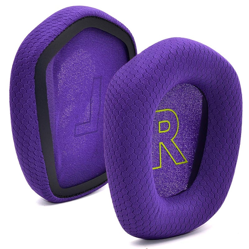 defean G733 Earpads - defean Replacement Ear Cushion Cover Compatible with Logitech G733 G 733 Lightspeed Wireless Gaming Headset,Ear Pads with Durable Mesh Fabric, Comfort Noise Isolation Foam (Purple) - Image 1