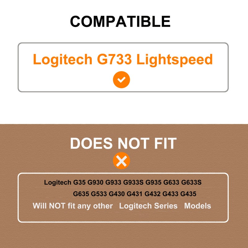 defean G733 Earpads - defean Replacement Ear Cushion Cover Compatible with Logitech G733 G 733 Lightspeed Wireless Gaming Headset,Ear Pads with Durable Mesh Fabric, Comfort Noise Isolation Foam (Purple) - Image 2