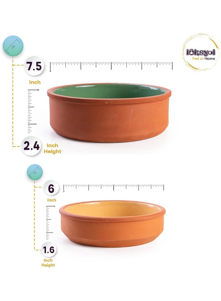 لوكسيول أواني طين طهي من لوكس يول – مصنوعة يدوياً في تركيا – صديقة للبيئة وآمنة للفرن والميكروويف والغسالة – متوفرة بألوان بني وأخضر وأصفر وأزرق وطبيعية غير مغطاة – مقاسات: ١٦×٤، ١٦×٧٫٥، ١٩×٦، ٢٢×١١×٤٫٥ سم – تحافظ على نكهة وحرارة الطعام – مثالية للحساء، اليخنات، المؤكلات المخبوزة، تقديم أنيق لعائلتك وضيوفك – هدية مثالية للأعراس، الانتقالات، محبي الطبخ الصحي والمستدام – طين تركي ناتج عالي الجودة مخبوز بالفرن – آمن للطعام، بدون مواد كيميائية ضارة وخالية من BPA – تغليف قابل لإعادة التدوير – توصية الطهاة، تقييم ٥ نجوم من العملاء – ماركة لوكس يول – تجربة طهي تقليدية تركية تضيف لمسات ريفية وأصيلة على مائدتك - Image 2