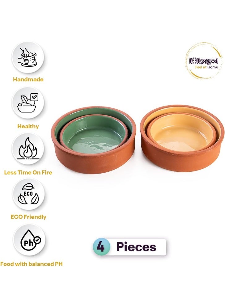 لوكسيول أواني طين طهي من لوكس يول – مصنوعة يدوياً في تركيا – صديقة للبيئة وآمنة للفرن والميكروويف والغسالة – متوفرة بألوان بني وأخضر وأصفر وأزرق وطبيعية غير مغطاة – مقاسات: ١٦×٤، ١٦×٧٫٥، ١٩×٦، ٢٢×١١×٤٫٥ سم – تحافظ على نكهة وحرارة الطعام – مثالية للحساء، اليخنات، المؤكلات المخبوزة، تقديم أنيق لعائلتك وضيوفك – هدية مثالية للأعراس، الانتقالات، محبي الطبخ الصحي والمستدام – طين تركي ناتج عالي الجودة مخبوز بالفرن – آمن للطعام، بدون مواد كيميائية ضارة وخالية من BPA – تغليف قابل لإعادة التدوير – توصية الطهاة، تقييم ٥ نجوم من العملاء – ماركة لوكس يول – تجربة طهي تقليدية تركية تضيف لمسات ريفية وأصيلة على مائدتك - Image 4