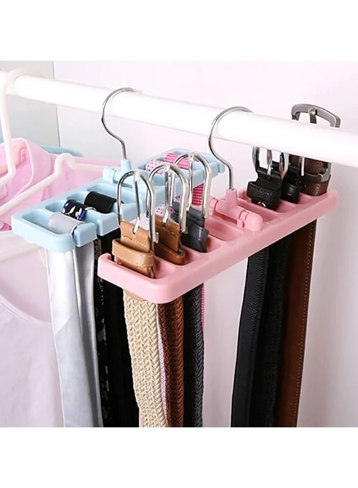 Belts Hanger Space Saving, 22.7x7.5 cm - Pink  - Image 5