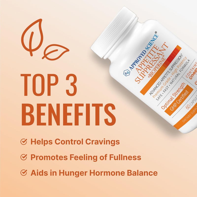 Approved Science مكمل غذائي معتمد لتقليل الشهية - جمنما، كروم، فلفل حار - 60 كبسولة - صنع في الولايات المتحدة الأمريكية - Image 3