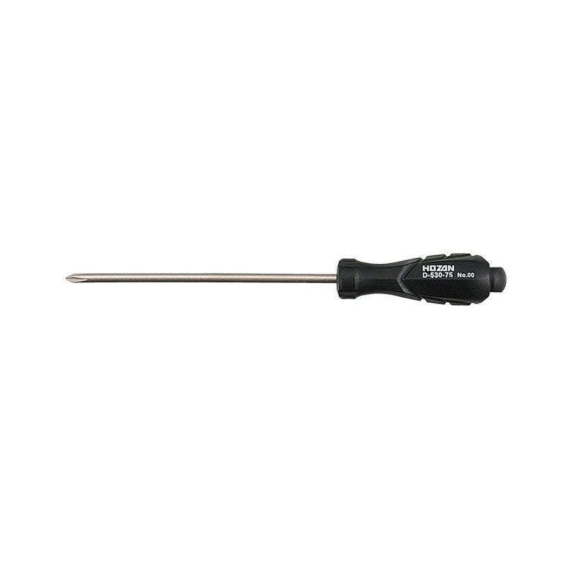 Hozan D53075 Phillips Screwdriver Phillips No00 Total Length 49 inches 124 mm Shaft Length 30 inches 75 mm Thin Shaft Specifications Ideal for Recessed Places