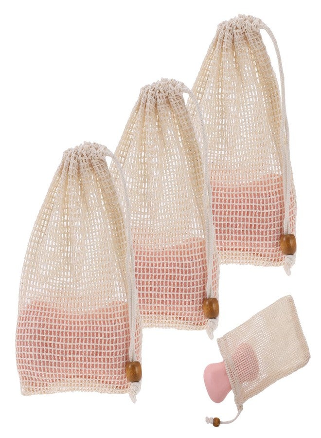 Sliverdew 3 Pack Soap Exfoliating Bag Natural Sisal Soap Saver Bag Pouch Natural Soaps Saver Bar Bags with Drawstring for Exfoliating Foaming and Drying Soaps Holder - Image 1