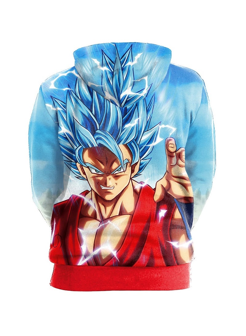 Loquat Fashion Loose Fitting Hooded 3D Digital Printed Sweater - Image 2