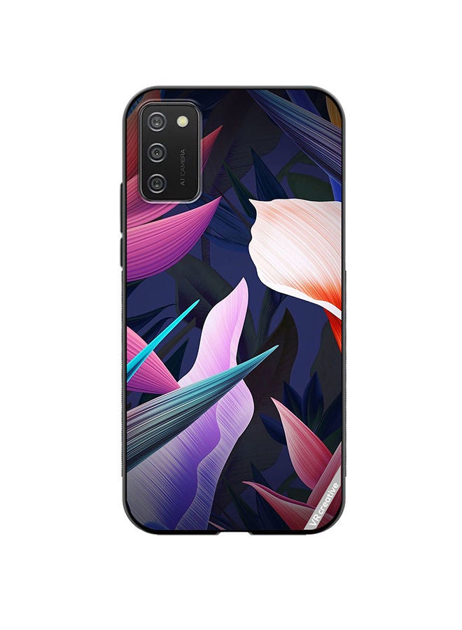 VR CREATIVE Protective Case Cover For Samsung Galaxy A02s Colorful Flowers And Leaves Design Multicolour - Image 1