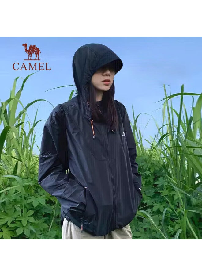 camel Camel [baby's Choice - Bamboo Shadow] Cool White Mountain-style Sun Protection Clothing, Unisex Uv-resistant Fishing Wear  - Image 5