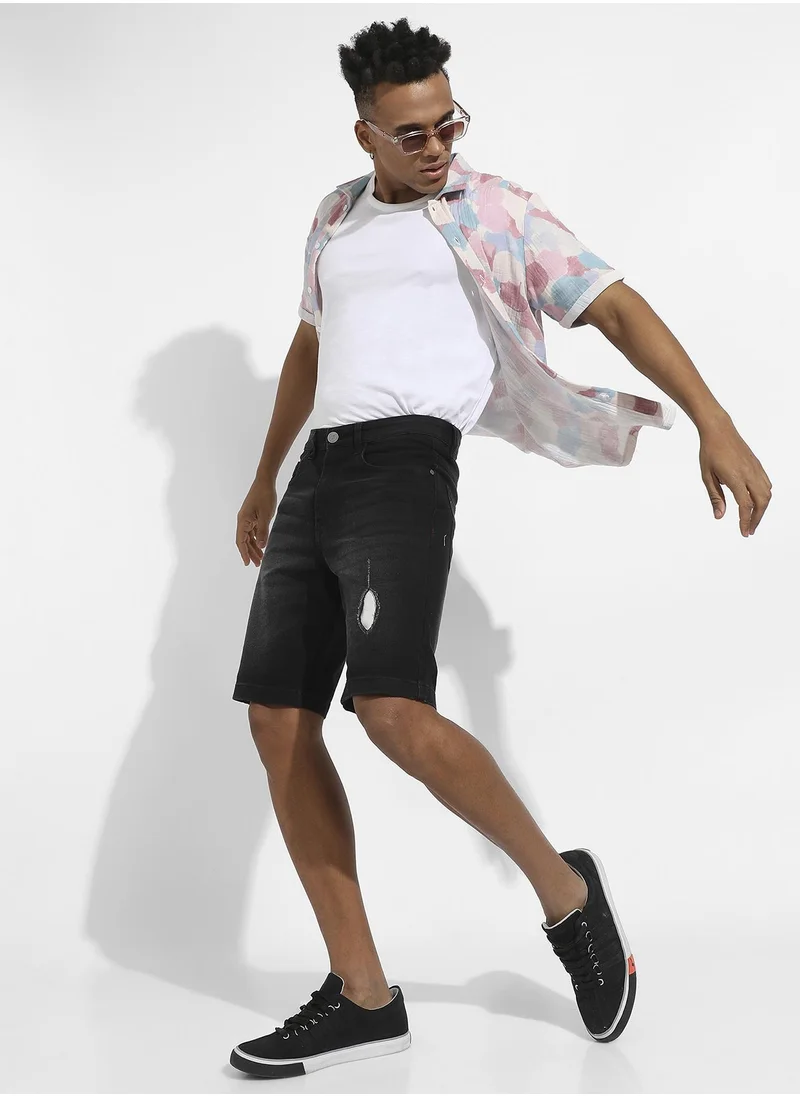 Campus Sutra MInimal Distressed Denim Jeans