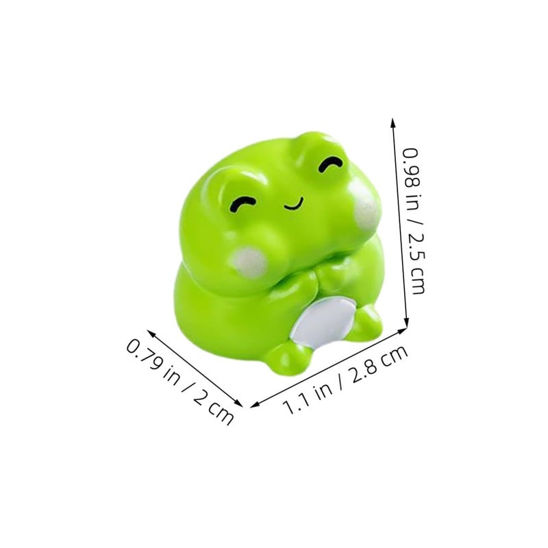 4 Pcs Mini Resin Frog Figurines Small Animal Garden Ornaments Cute Moss Micro Landscape Decoration For Diy Terrariums And Fairy Garden Craft Supplies - Image 3